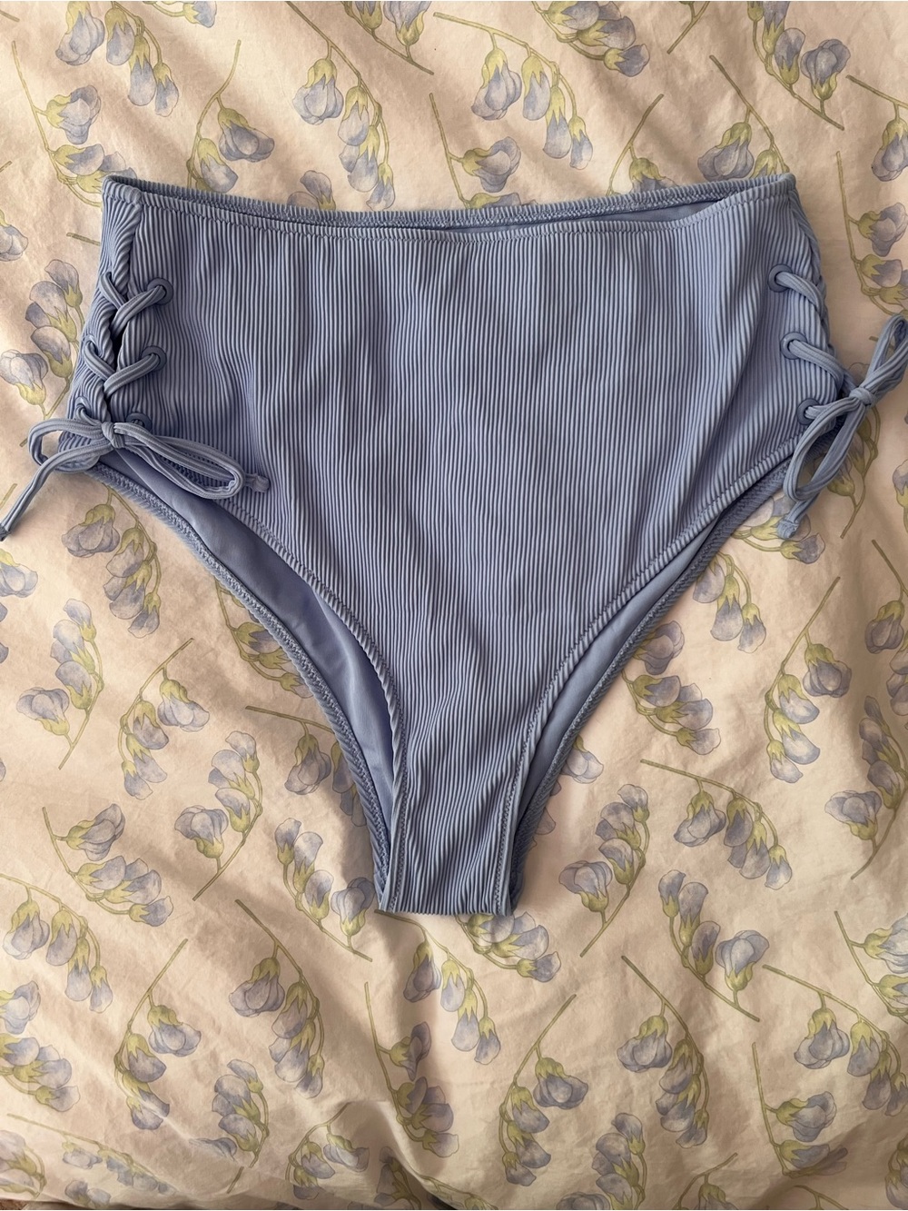 Aerie High-Waisted Cheeky Ribbed Bikini Bottoms